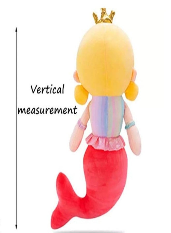 ميمو دمية ميمو القطيفة - حيوان محشو ناعم ومحبوب للأطفال وديكور منزلي لأعياد الميلاد والمهرجانات (حورية البحر الحمراء) - Image 3